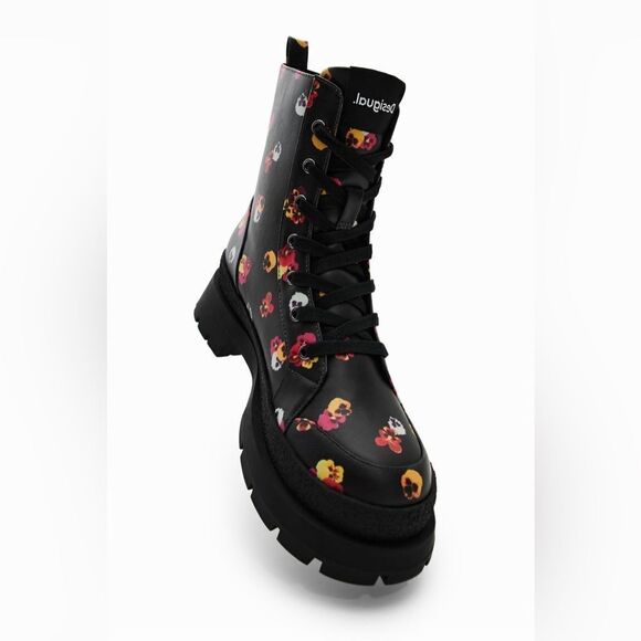 🔥Desigual Floral lace-up boots New with box - Picture 6 of 15